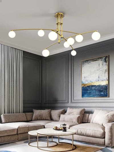 Lustra Chandelier Long Arm Modern 6-Light - Neutral Decor