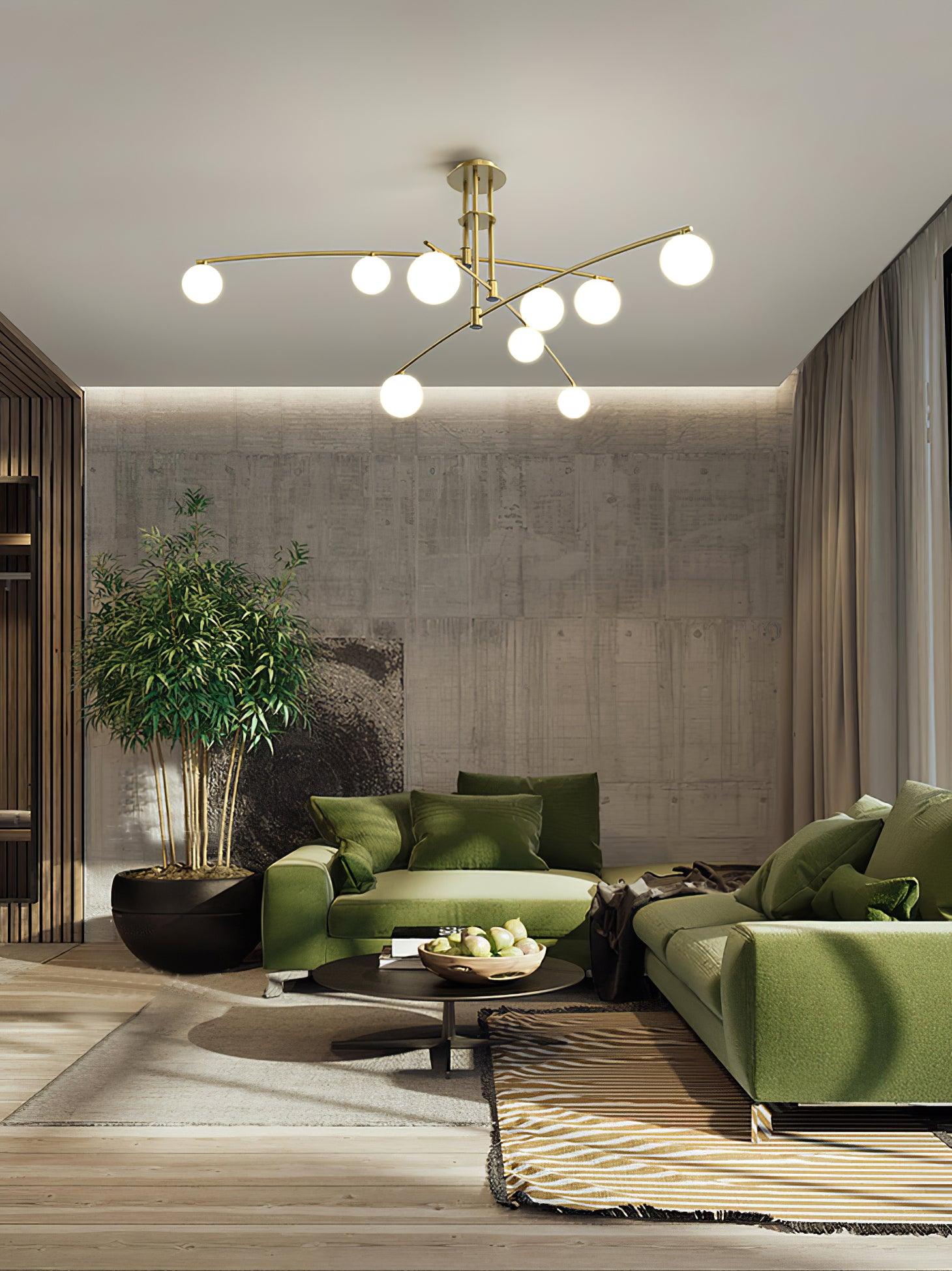 Lustra Chandelier Long Arm Modern 6-Light - Neutral Decor
