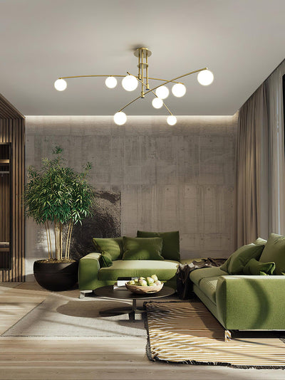 Lustra Chandelier Long Arm Modern 6-Light - Neutral Decor