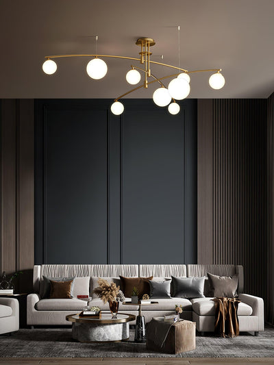 Lustra Chandelier Long Arm Modern 6-Light - Neutral Decor