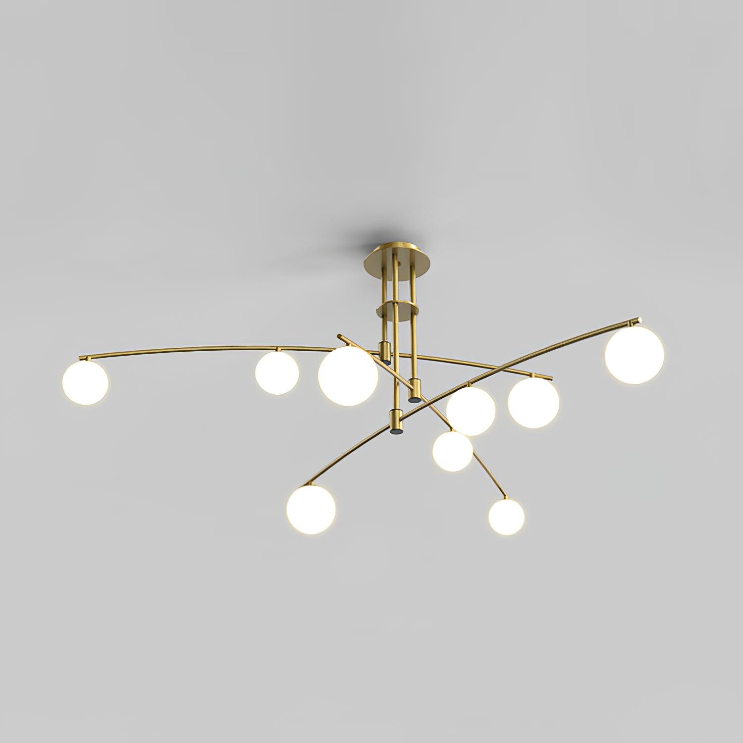 Lustra Chandelier Long Arm Modern 6-Light - Neutral Decor