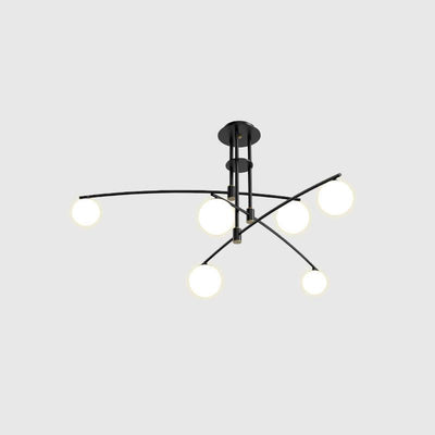Lustra Chandelier Long Arm Modern 6-Light - Neutral Decor