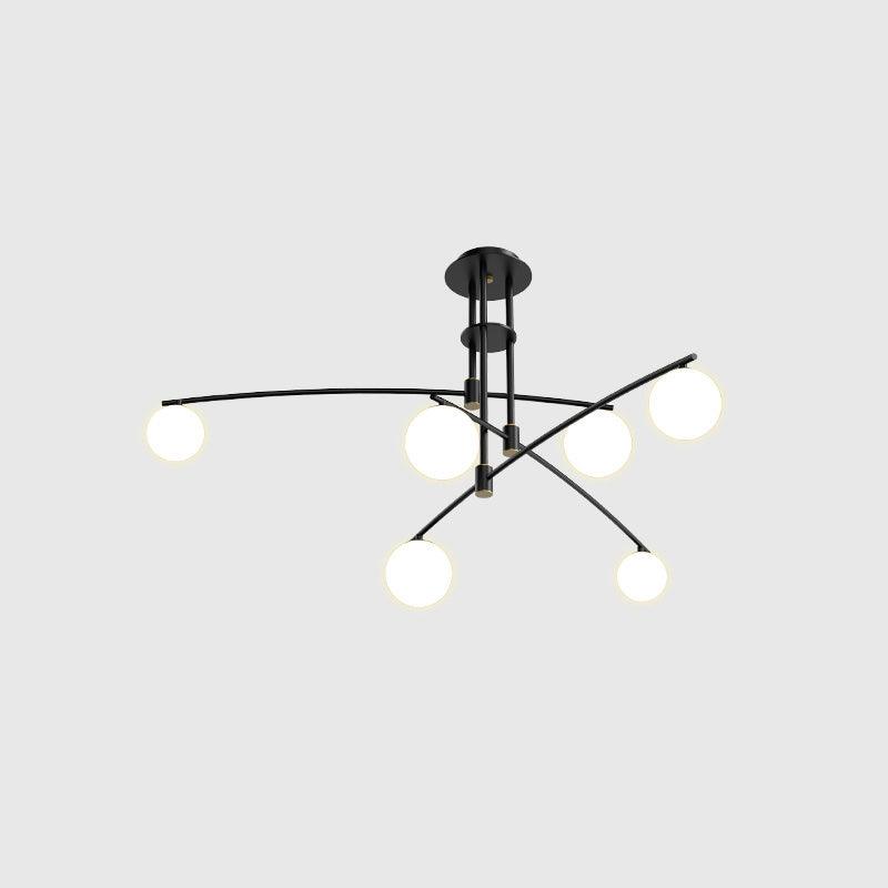 Lustra Chandelier Long Arm Modern 6-Light - Neutral Decor