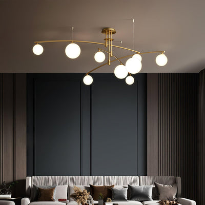 Lustra Chandelier Long Arm Modern 6-Light - Neutral Decor