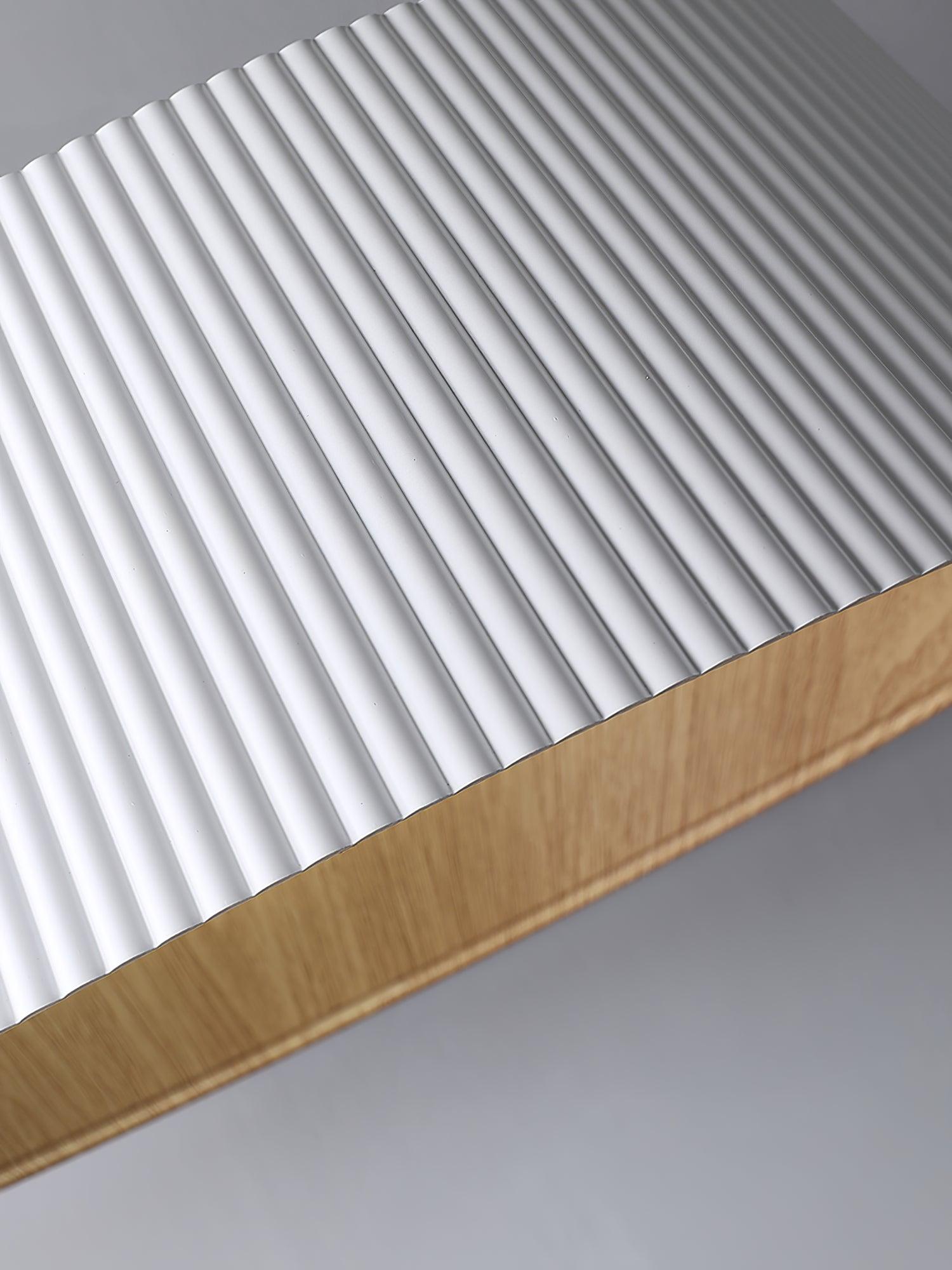 Rineia Ceiling Lamp Ribbed Drum Wood Elegant Contemporary
