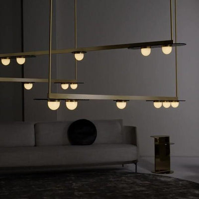 Solerelle Chandelier LED Linear Gold Frame