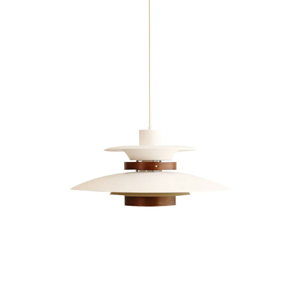Xyla Pendant Lamp Wood Layered Shade Nordic Dining