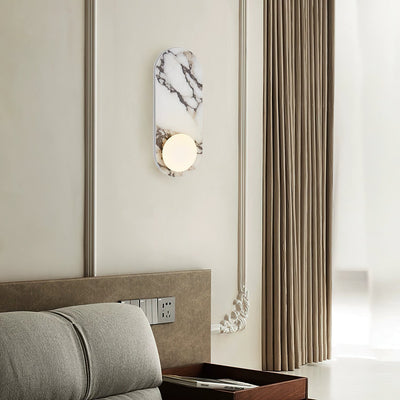 Covelyra Modern Minimalist Marble Glass Wall Lamp