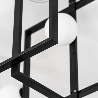 Veliiel Chandelier Mondrian Glass Brass Geometric Modern