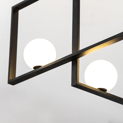Veliiel Chandelier Mondrian Glass Brass Geometric Modern