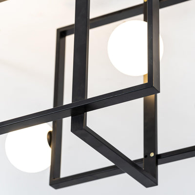 Veliiel Chandelier Mondrian Glass Brass Geometric Modern