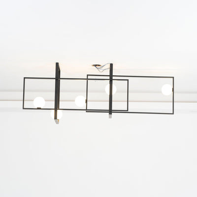 Veliiel Chandelier Mondrian Glass Brass Geometric Modern