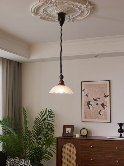 Nydoreth Elegance Vintage Art Wood Pendant Lamp