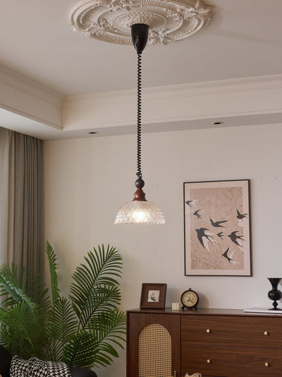 Nydoreth Elegance Vintage Art Wood Pendant Lamp