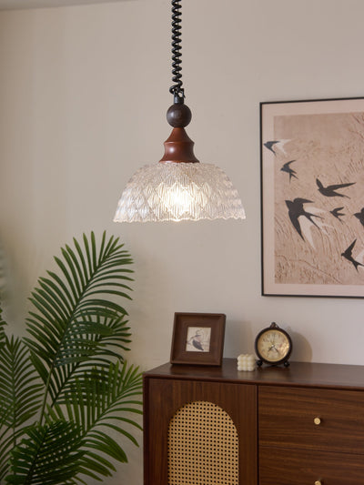 Nydoreth Elegance Vintage Art Wood Pendant Lamp
