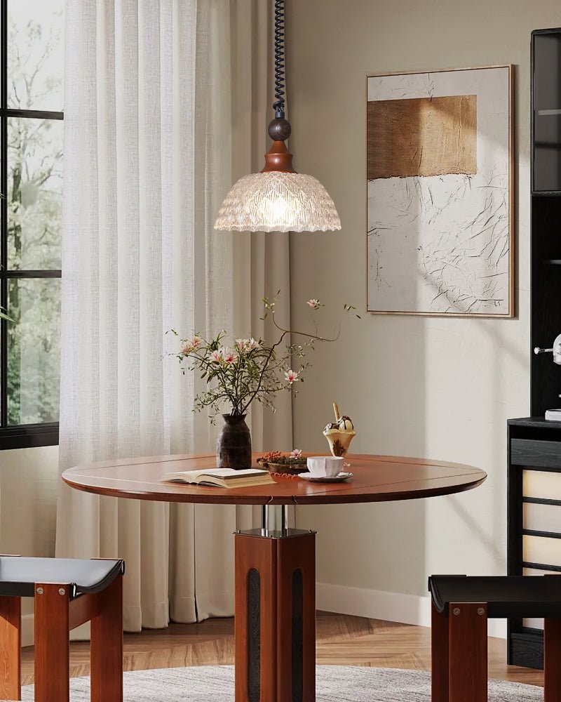 Nydoreth Elegance Vintage Art Wood Pendant Lamp