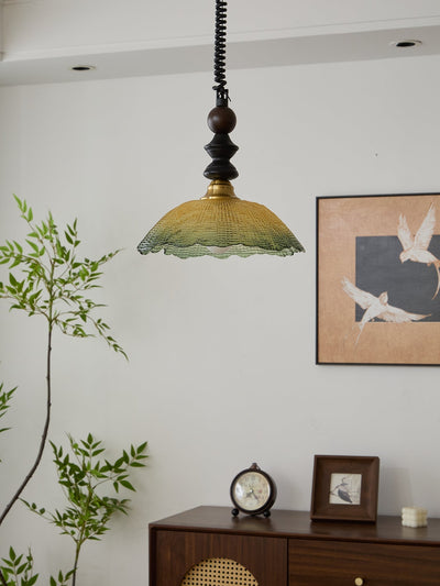 Nydoreth Elegance Vintage Art Wood Pendant Lamp