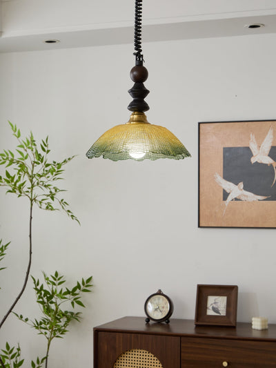 Nydoreth Elegance Vintage Art Wood Pendant Lamp