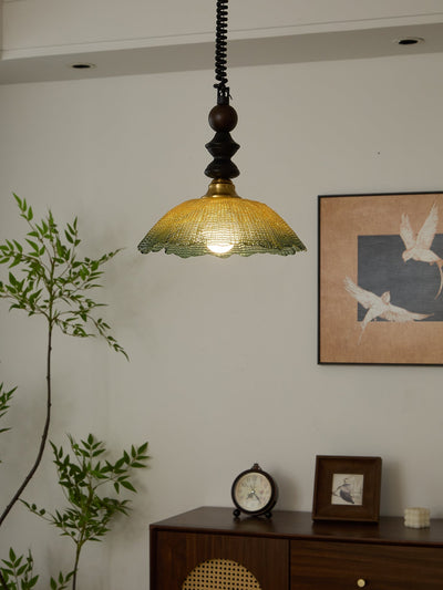 Nydoreth Elegance Vintage Art Wood Pendant Lamp