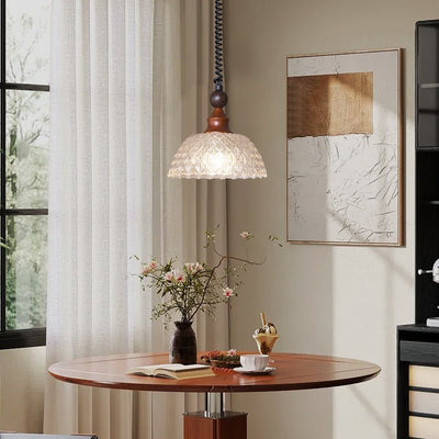 Nydoreth Elegance Vintage Art Wood Pendant Lamp