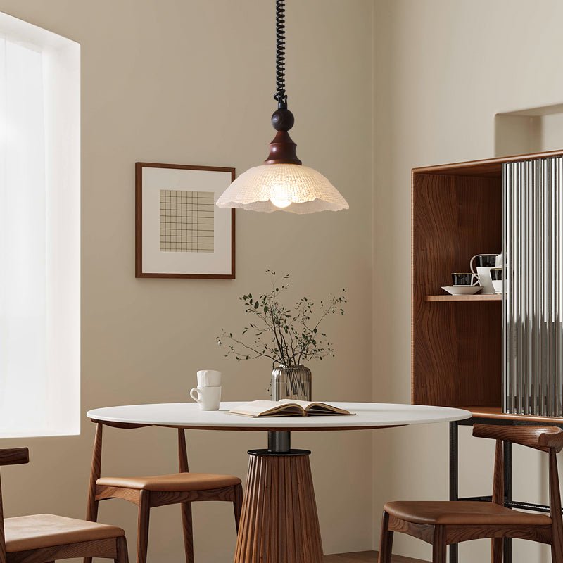 Nydoreth Elegance Vintage Art Wood Pendant Lamp