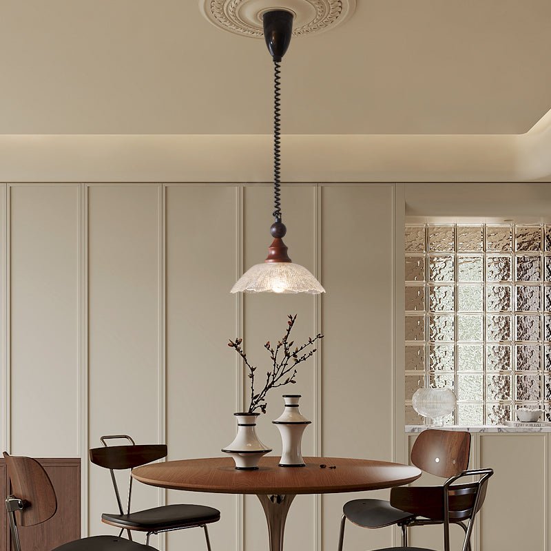 Nydoreth Elegance Vintage Art Wood Pendant Lamp