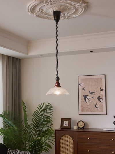 Nydoreth Elegance Vintage Art Wood Pendant Lamp