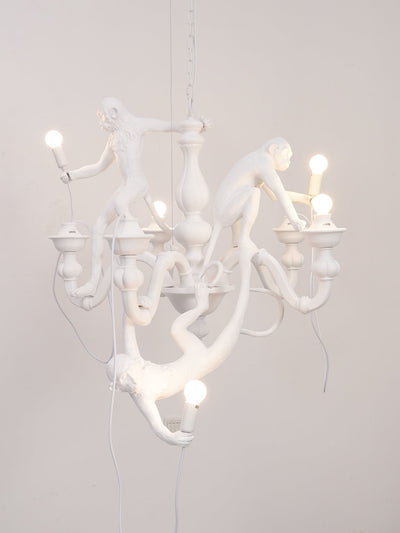 Tixor Chandelier Monkey Black Playful Sculpture
