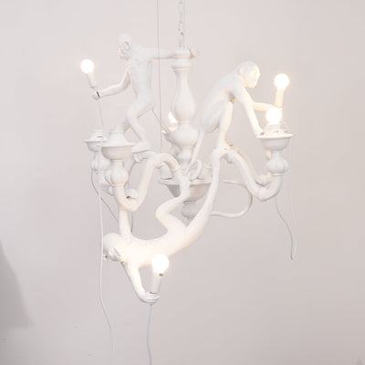 Tixor Chandelier Monkey Black Playful Sculpture