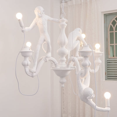 Tixor Chandelier Monkey Black Playful Sculpture