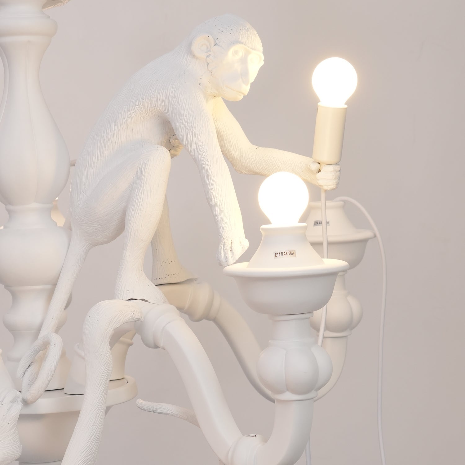 Tixor Chandelier Monkey Black Playful Sculpture