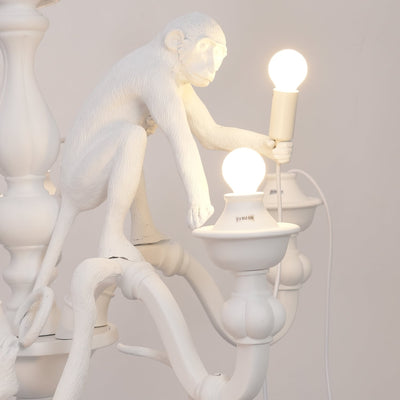 Tixor Chandelier Monkey Black Playful Sculpture