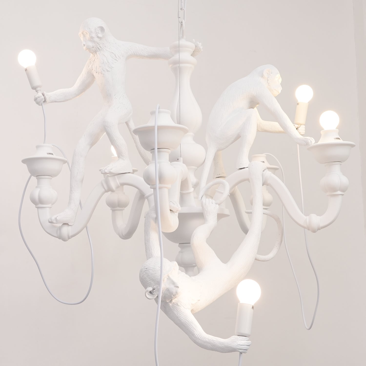 Tixor Chandelier Monkey Black Playful Sculpture