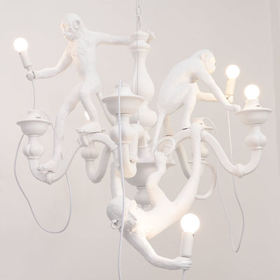 Tixor Chandelier Monkey Black Playful Sculpture