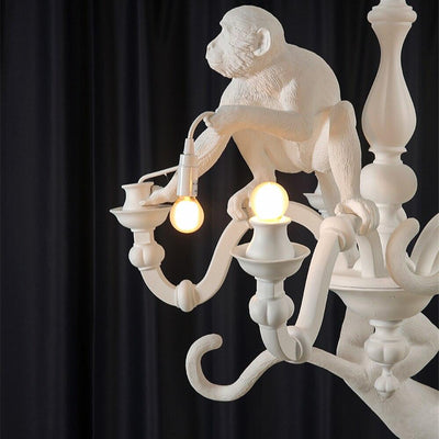 Tixor Chandelier Monkey Black Playful Sculpture