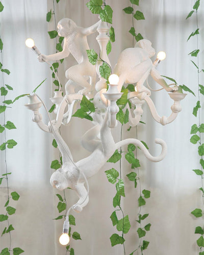 Tixor Chandelier Monkey Black Playful Sculpture