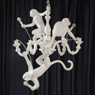 Tixor Chandelier Monkey Black Playful Sculpture