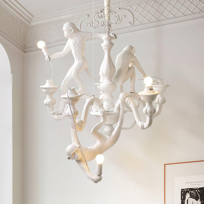 Tixor Chandelier Monkey Black Playful Sculpture