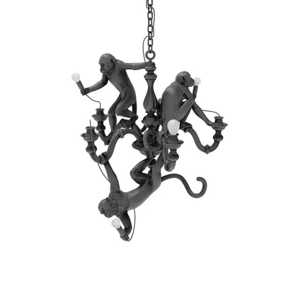 Tixor Chandelier Monkey Black Playful Sculpture