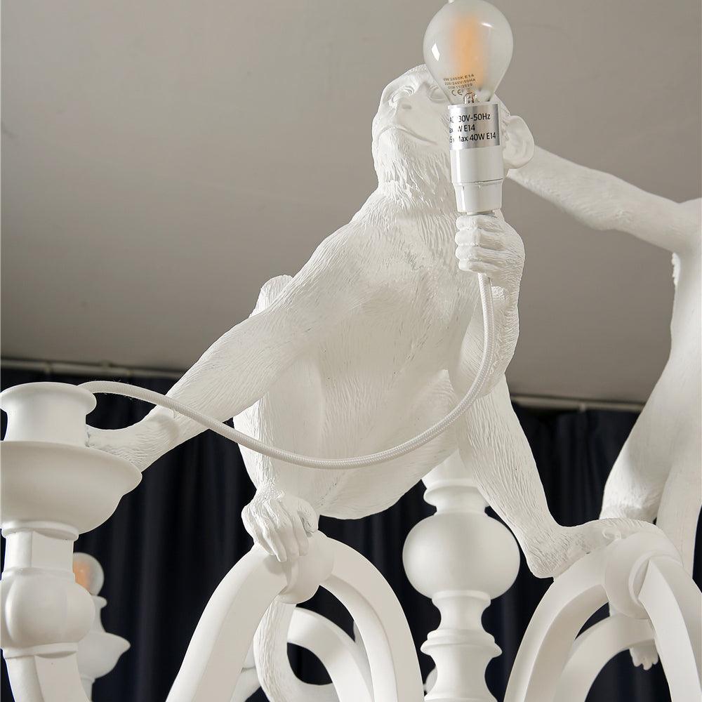 Tixor Chandelier Monkey Black Playful Sculpture