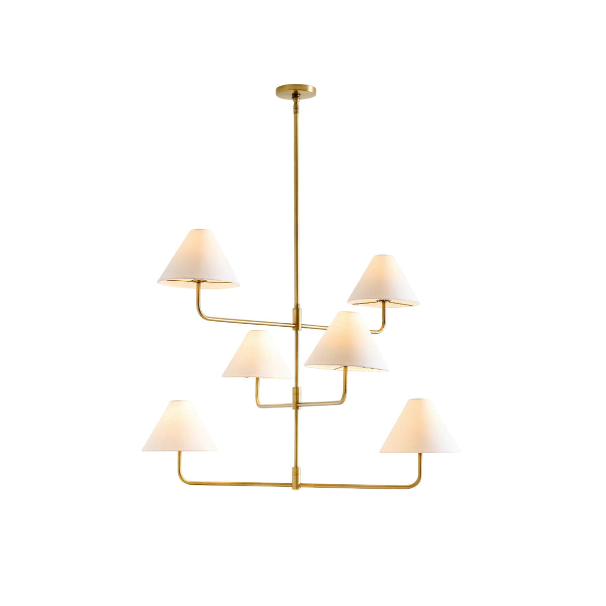 Zoruvyh Three Tier Vintage Industrial Fabric Metal Chandelier