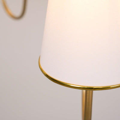 Elirora Elegance Vintage Brass Fabric Chandelier - Neutral Decor