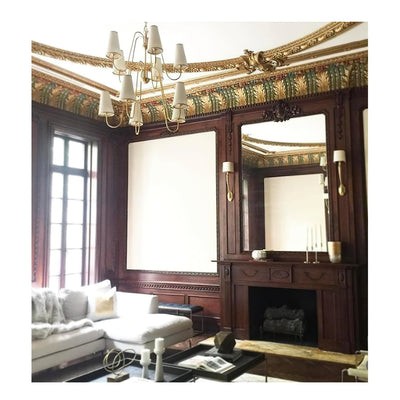 Elirora Elegance Vintage Brass Fabric Chandelier - Neutral Decor