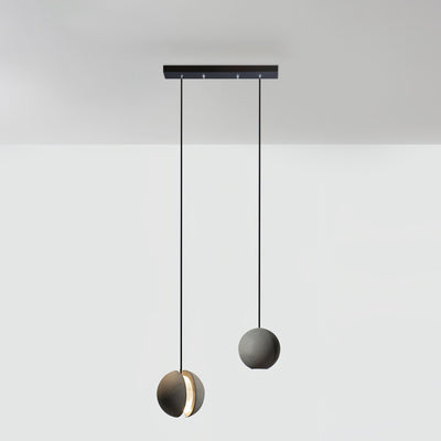 Umi Pendant Lamp Concrete Sphere Moon Minimalist