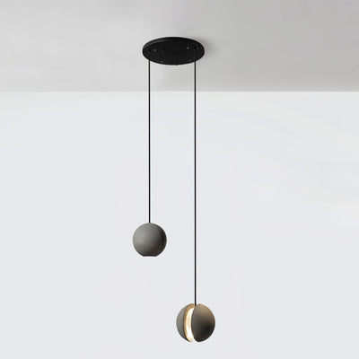 Umi Pendant Lamp Concrete Sphere Moon Minimalist