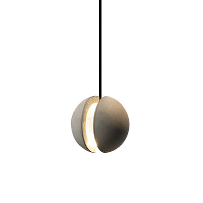 Umi Pendant Lamp Concrete Sphere Moon Minimalist
