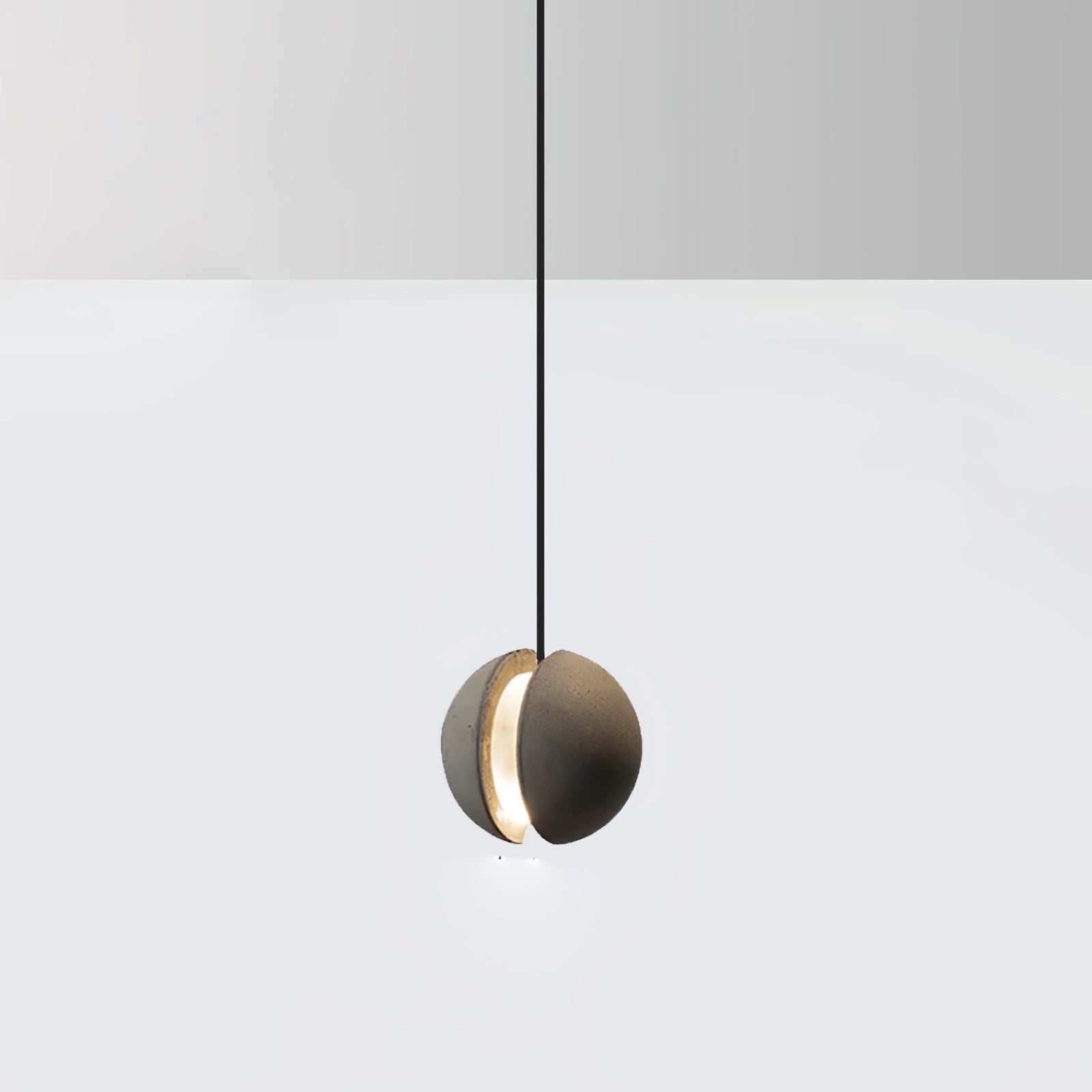 Umi Pendant Lamp Concrete Sphere Moon Minimalist
