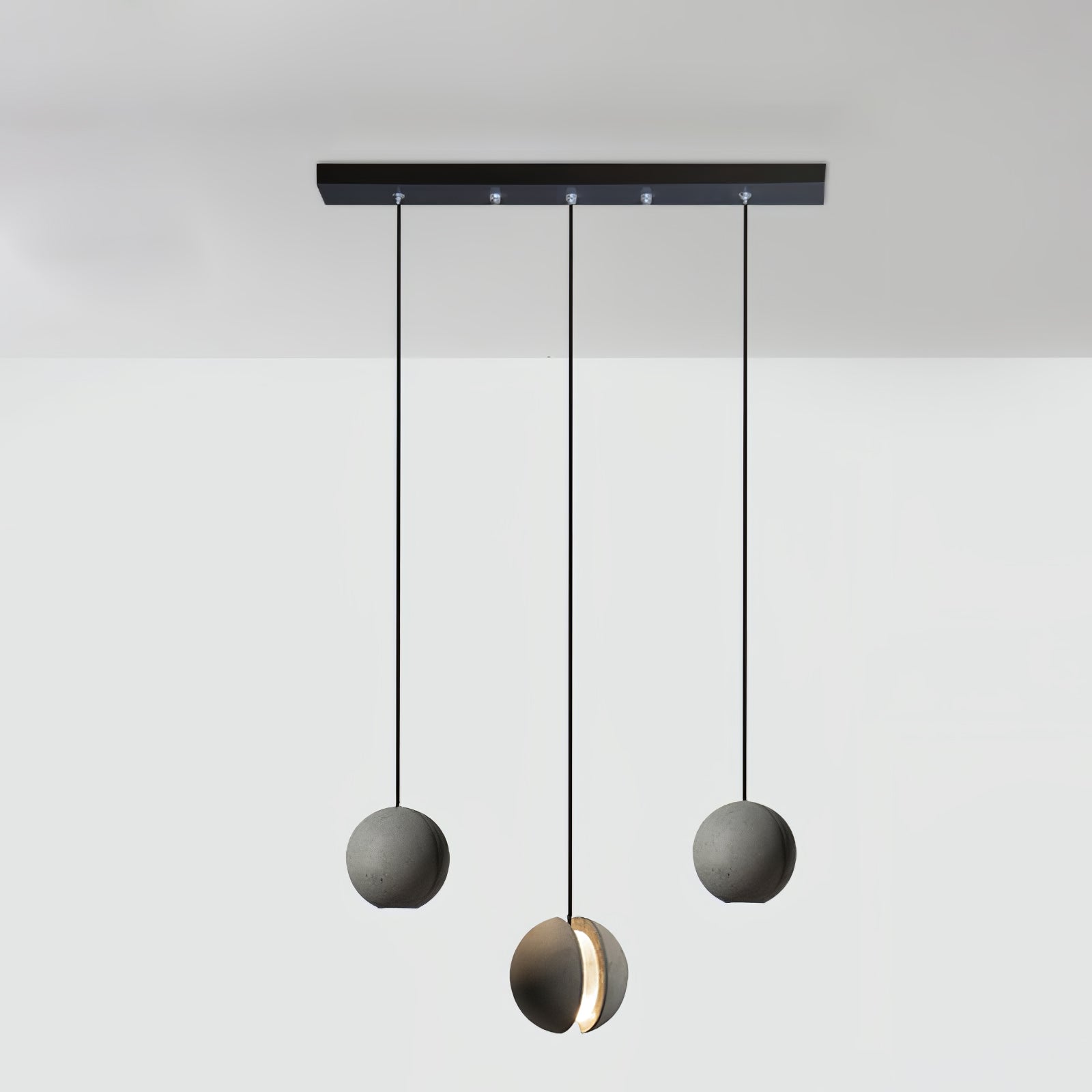 Umi Pendant Lamp Concrete Sphere Moon Minimalist