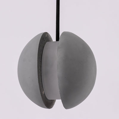 Umi Pendant Lamp Concrete Sphere Moon Minimalist
