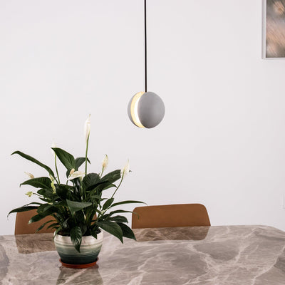 Umi Pendant Lamp Concrete Sphere Moon Minimalist